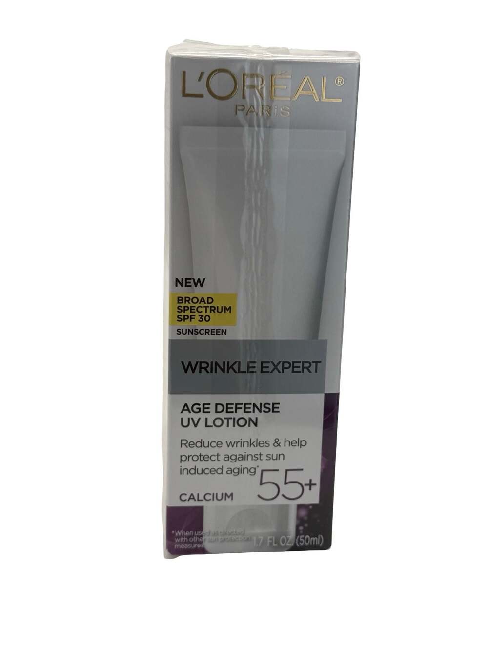 L'Oreal Paris Wrinkle Expert 55+ Age Defense Lotion SPF, Reduces Wrinkles, 3 pac